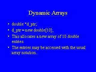 Dynamic Arrays