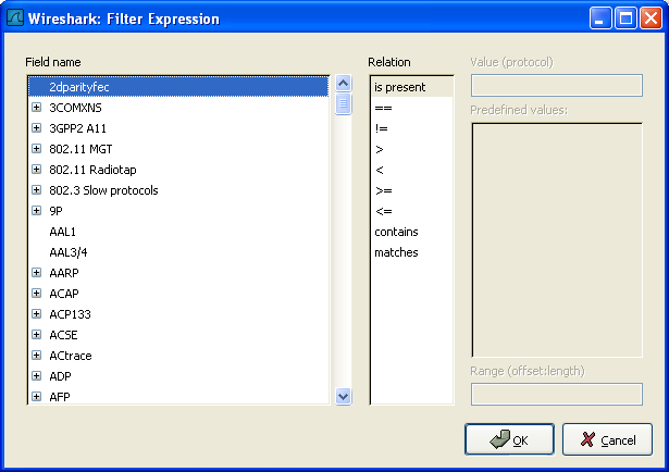The "Filter Expression" dialog box